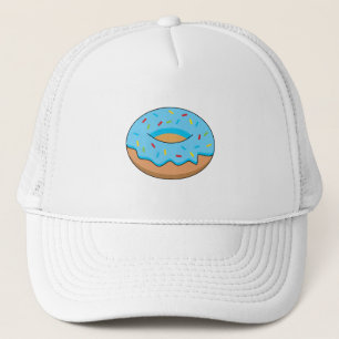 Gorra De Camionero Donut de escarcha azul con Personalizado Sprinkles