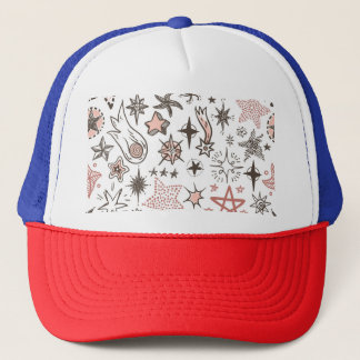 Gorra De Camionero Doodles cósmicos: estrellas y cometas
