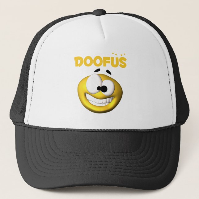 Gorra De Camionero Doofus de mirada loco hace frente (Anverso)