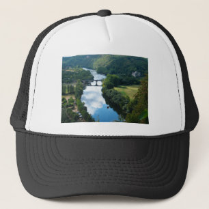 Gorra De Camionero Dordogne Chateau Castle River Boat Bridge Water