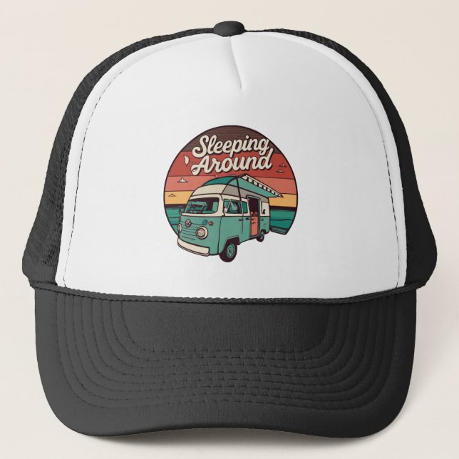 Gorra De Camionero Dormir alrededor del campamento (Anverso)