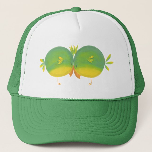 Gorra De Camionero Dos Aves de Amor y Caperos (Anverso)
