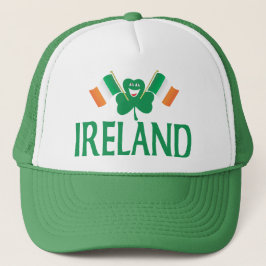 Gorra De Camionero Dos banderas de Irlanda
