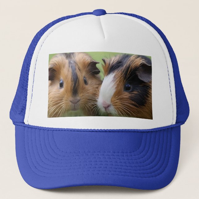 Gorra De Camionero Dos bebés Tortoiseshell Cerdos de Guinea, (Anverso)