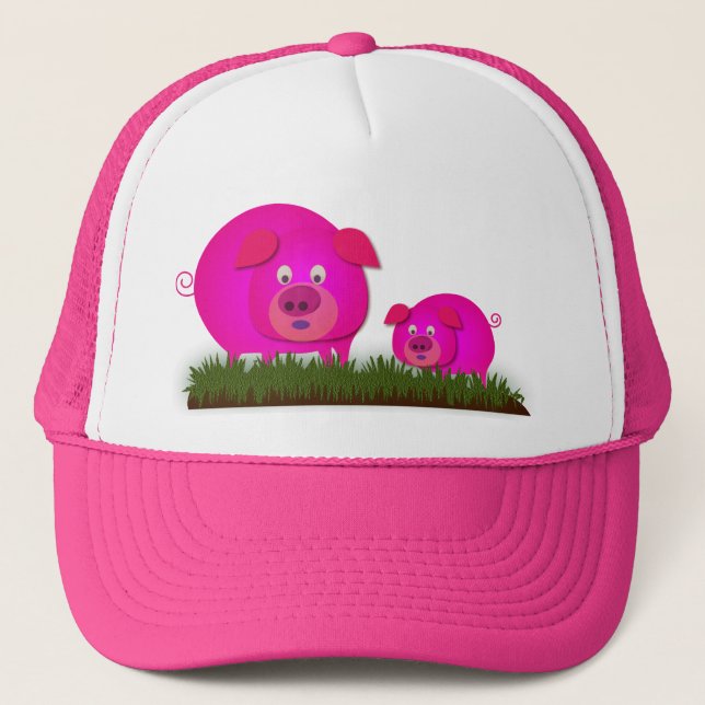Gorra De Camionero Dos cochinillos lindos (Anverso)