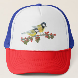 Gorra De Camionero Dos grandes aves en la rama del árbol de espino do
