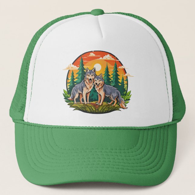 Gorra De Camionero Dos lobos (Anverso)