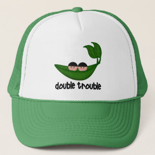 Gorra De Camionero Dos niños gemelos doble problema Peapod