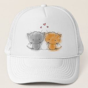 Gorra De Camionero Dos pequeños Ilustraciones gatitos