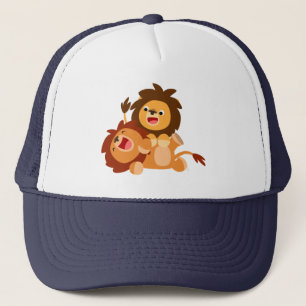 Gorra De Camionero Dos pequeños y juguetones leones Personalizados