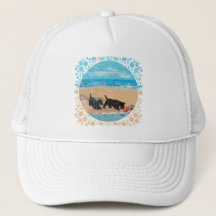 Gorra De Camionero Dos Scotties en la Playa
