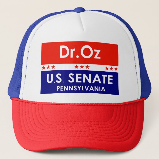 Gorra De Camionero Dr. Oz Senado de EE. UU. Pennsylvania (Anverso)