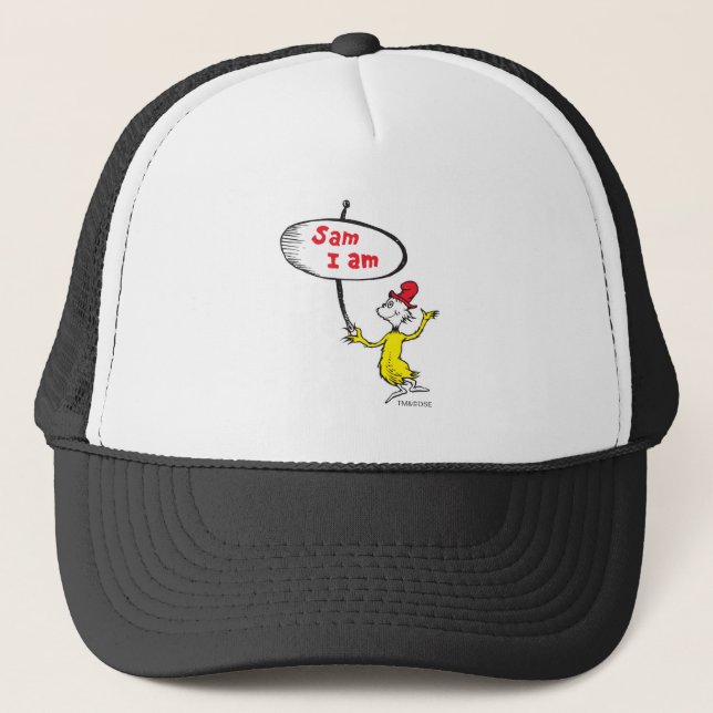 Gorra De Camionero Dr. Seuss | Rótulo de Sam-I-Am (Anverso)