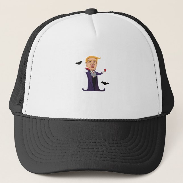 Gorra De Camionero Drácula de Halloween es divertida (Anverso)