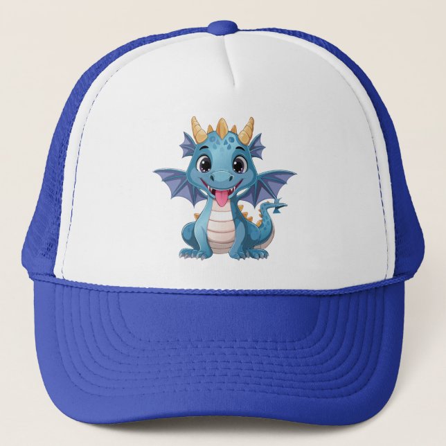 Gorra De Camionero dragón azul (Anverso)