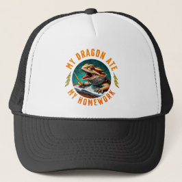 Gorra De Camionero Dragón Barbudo Divertido Se Comió La Tarea