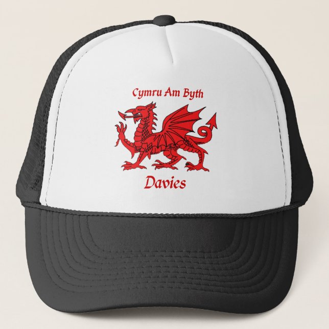 Gorra De Camionero Dragón de Davies Galés (Anverso)