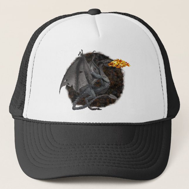 Gorra De Camionero Dragón de Fuego-Respiración (Anverso)