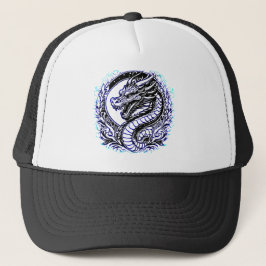 Gorra De Camionero Dragón de Sabiduría Azul