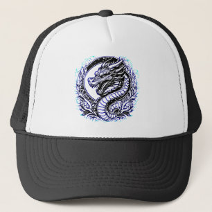 Gorra De Camionero Dragón de Sabiduría Azul