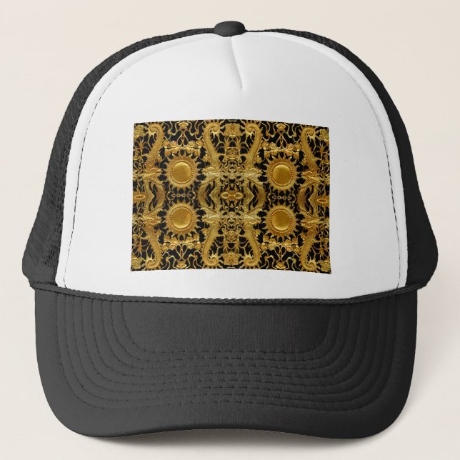 Gorra De Camionero dragón dorado (Anverso)