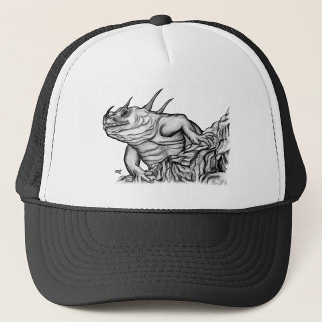 Gorra De Camionero Dragón en la roca (Anverso)
