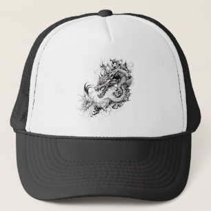 Gorra De Camionero Dragon Fantasy Wild Animal Ilustracion Tattoo