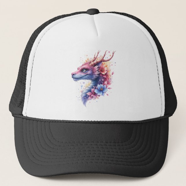 Gorra De Camionero Dragón Guardián Suave.  (Anverso)