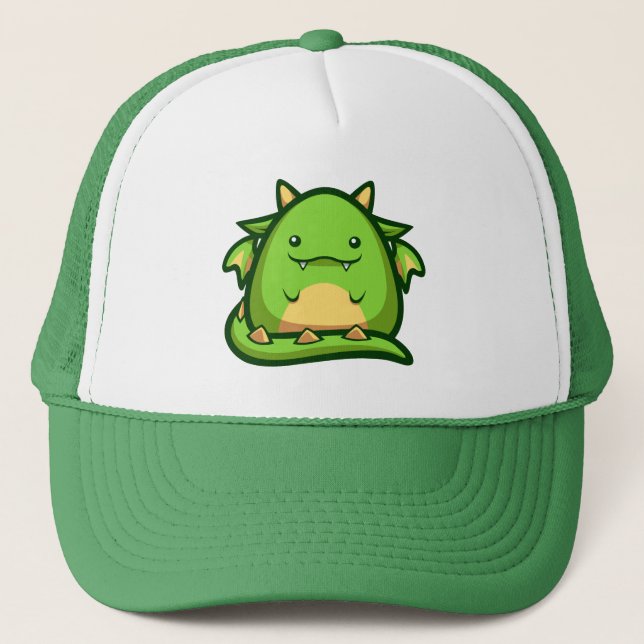 Gorra De Camionero ¡Dragón HatChubby de los cachos poco dragón! (Anverso)