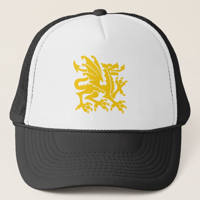 Gorra De Camionero Dragón heráldico 01 - Ámbar (Anverso)