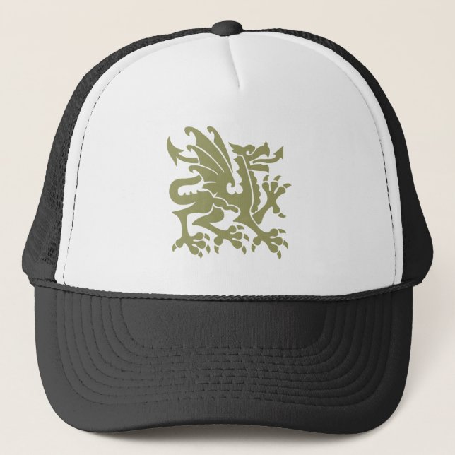 Gorra De Camionero Dragón heráldico 01 - Khaki (Anverso)