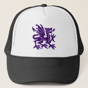 Gorra De Camionero Dragón heráldico 01 - Púrpura Profundo