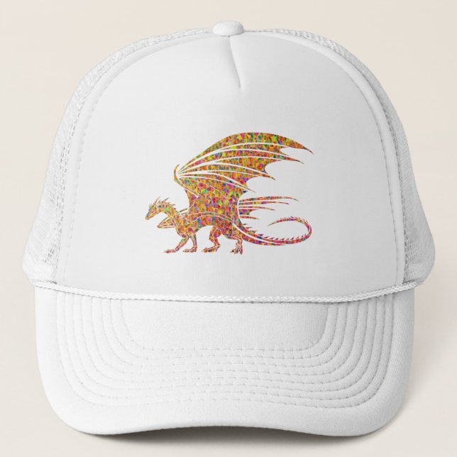 Gorra De Camionero Dragón mosaico asombroso (Anverso)
