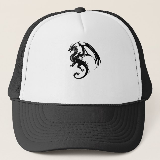 Gorra De Camionero Dragón negro (Anverso)