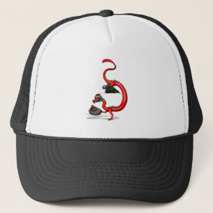 Gorra De Camionero Dragón oriental rojo
