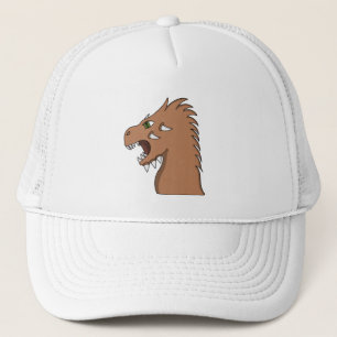 Gorra De Camionero Dragón preparándose para respirar fuego
