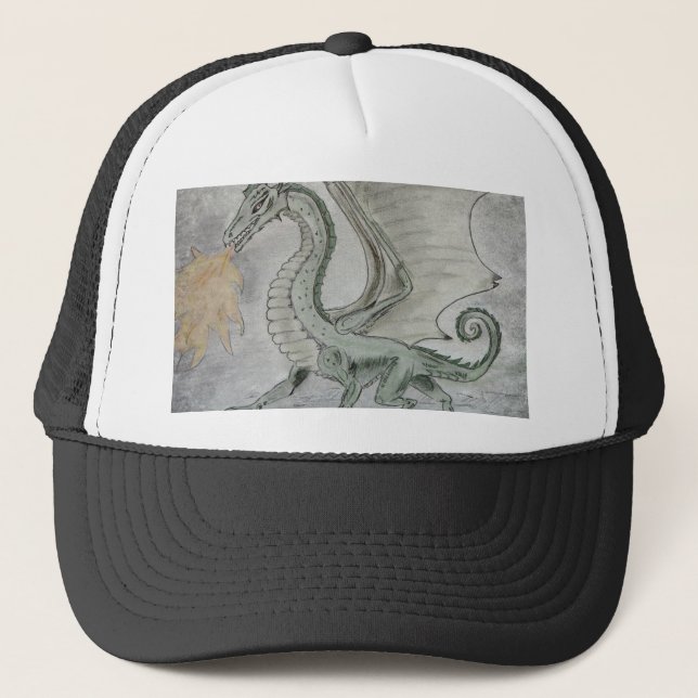 Gorra De Camionero Dragón respirador de incendios (Anverso)