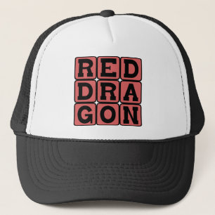 Gorra De Camionero Dragón Rojo, Criatura que Respira Fuego
