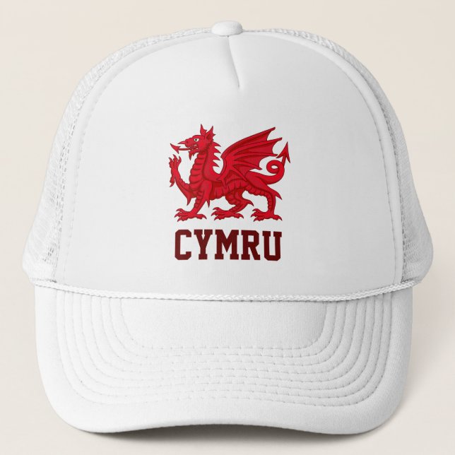 Gorra De Camionero Dragón rojo de Gales (Y Ddraig Goch) (Anverso)