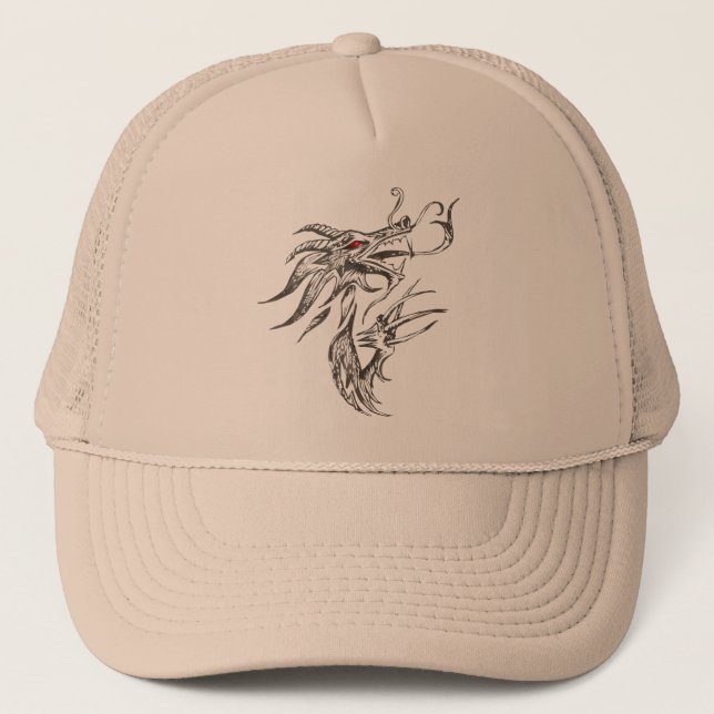 Gorra De Camionero Dragón Rojo-Observado (Anverso)