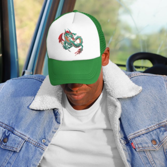 Gorra De Camionero Dragón volador verde (Subido por el creador)