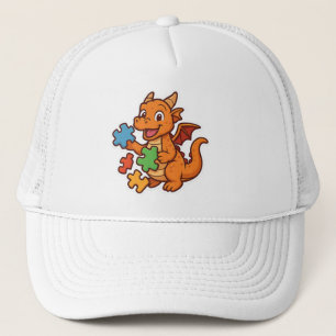 Gorra De Camionero Dragones de rompecabezas juguetones