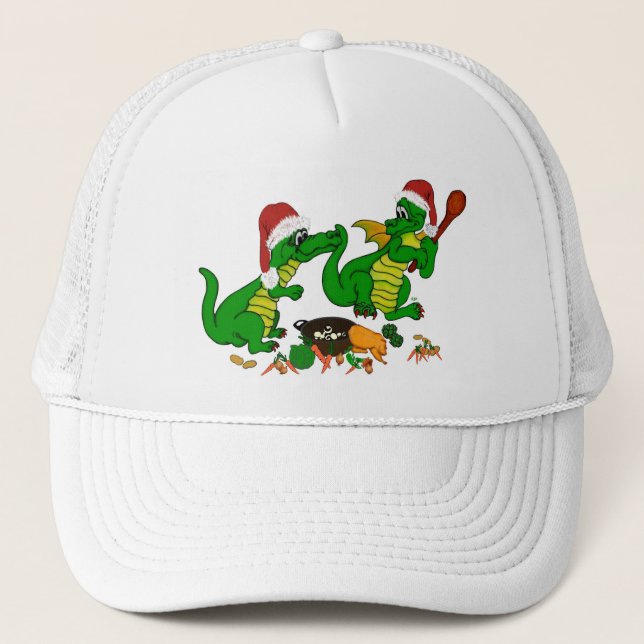 Gorra De Camionero Dragones - ¡Feliz Navidad! - hoy cocinaré (Anverso)