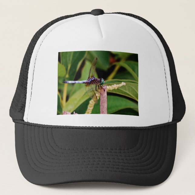 Gorra De Camionero Dragonfly con flores blancas (Anverso)