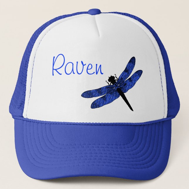 Gorra De Camionero Dragonfly de ala azul (Anverso)