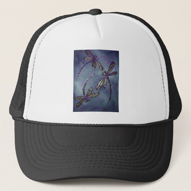 Gorra De Camionero Dragonfly Purple Night Flit (Anverso)