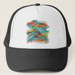 Gorra De Camionero Dragonfly Turquoise Splash