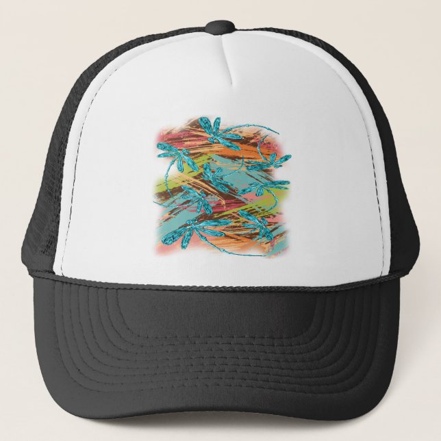 Gorra De Camionero Dragonfly Turquoise Splash (Anverso)