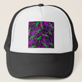 Gorra De Camionero Dragonismo verde anime en rosa caliente y morado