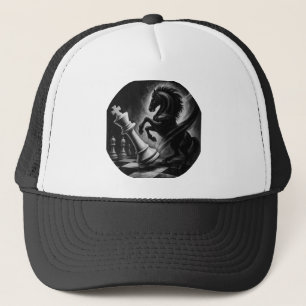 Gorra De Camionero Dramático caballo negro vs. rey - Audaz arte de aj